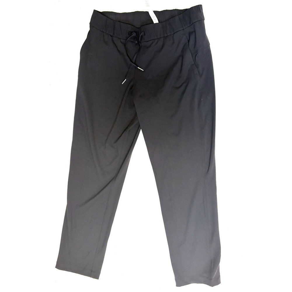 Lululemon On the Fly 7/8 Pant Black Luxtreme Joggers Size 8 Drawstring Travel - Picture 5 of 9
